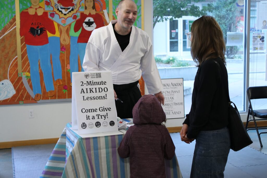 Aikido demo at the South Seattle Club Fair