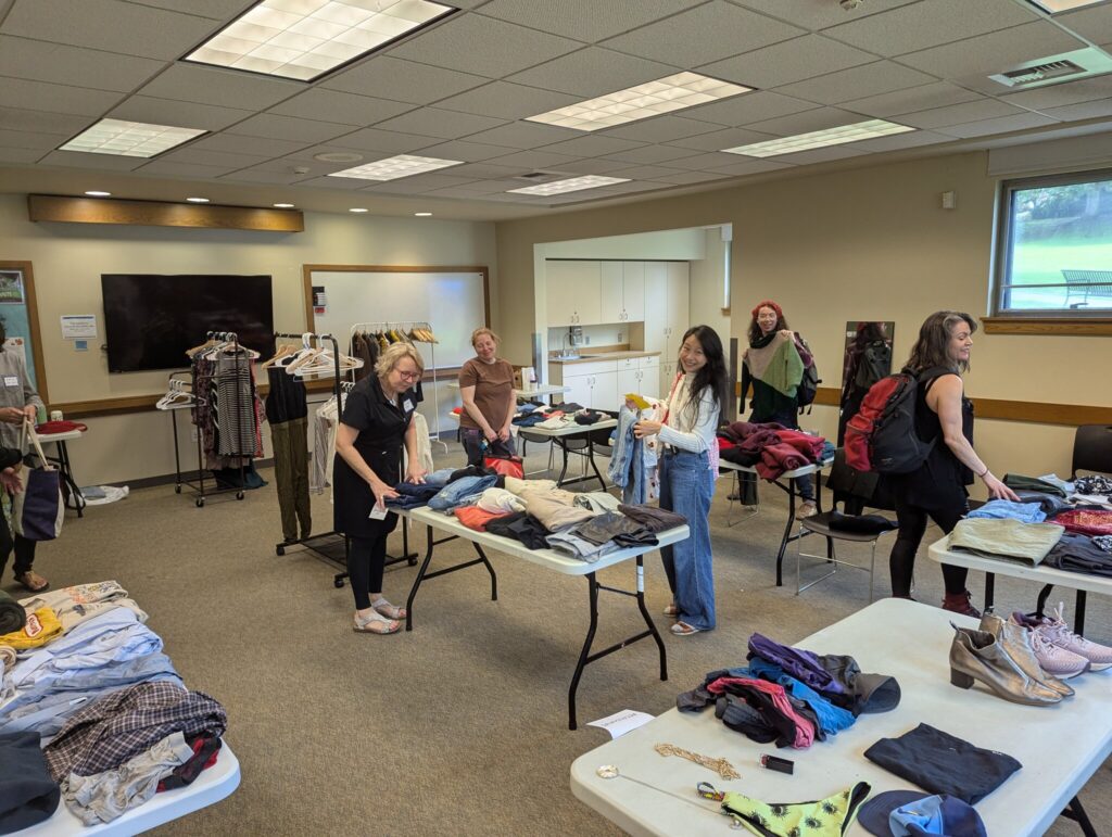 Clothing swap at the library